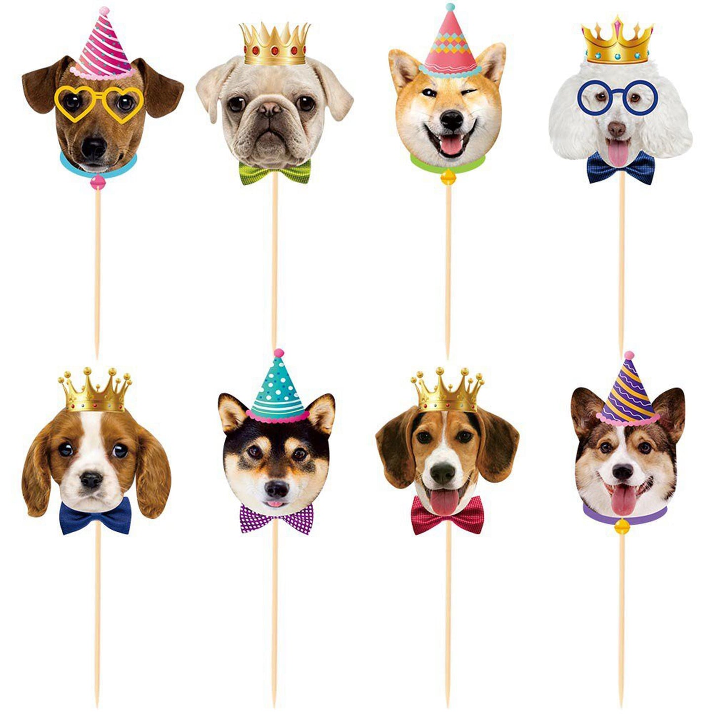 TSJ 24PCS Puppy Party Cupcake Toppers