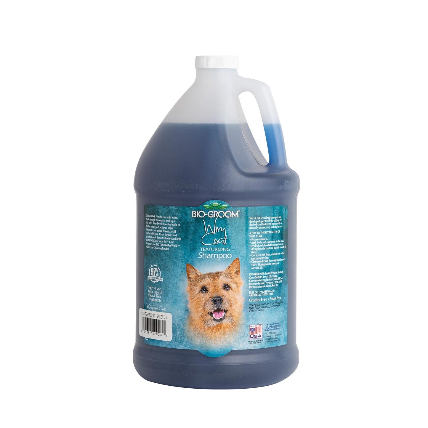 Bio-Groom Wiry Coat Tearless Shampoo - Cruelty-Free Dog Grooming - 1 Gallon