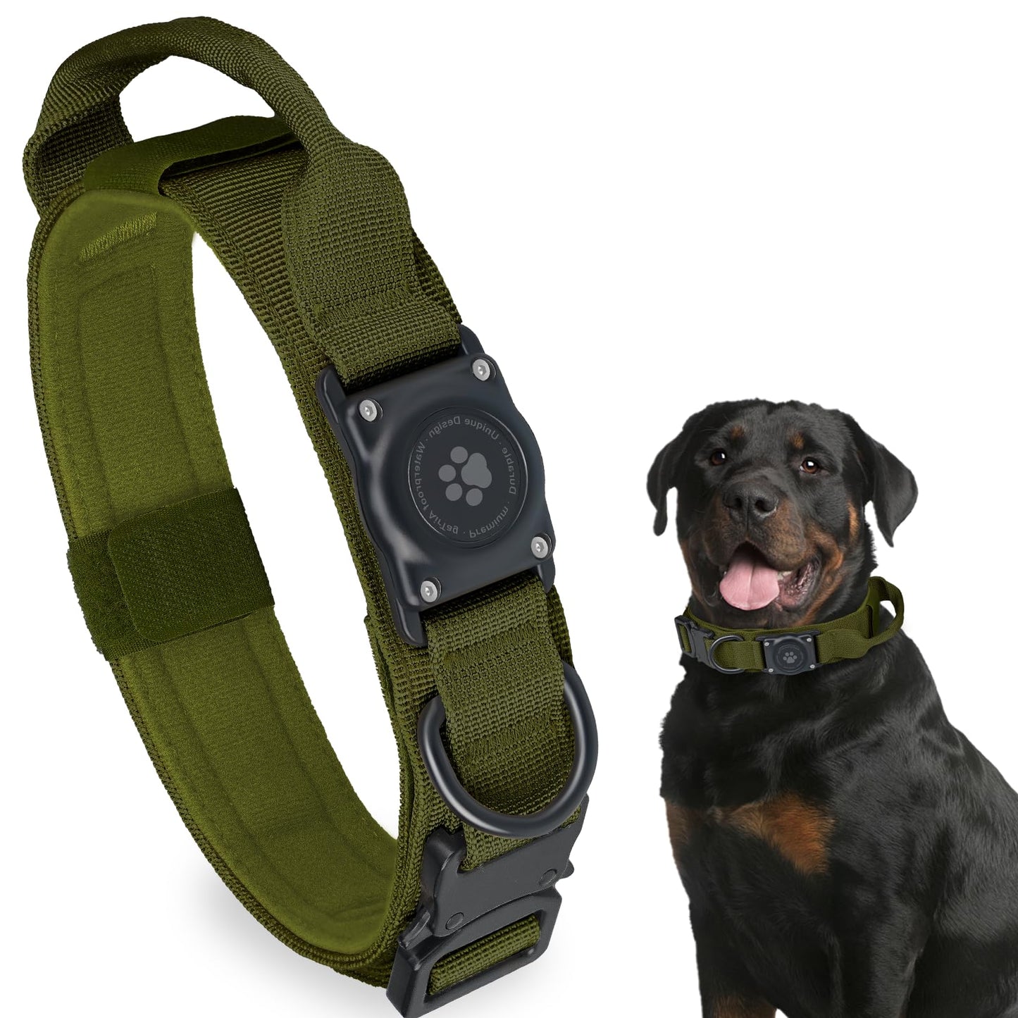 Waterproof Tactical Airtag Dog Collar