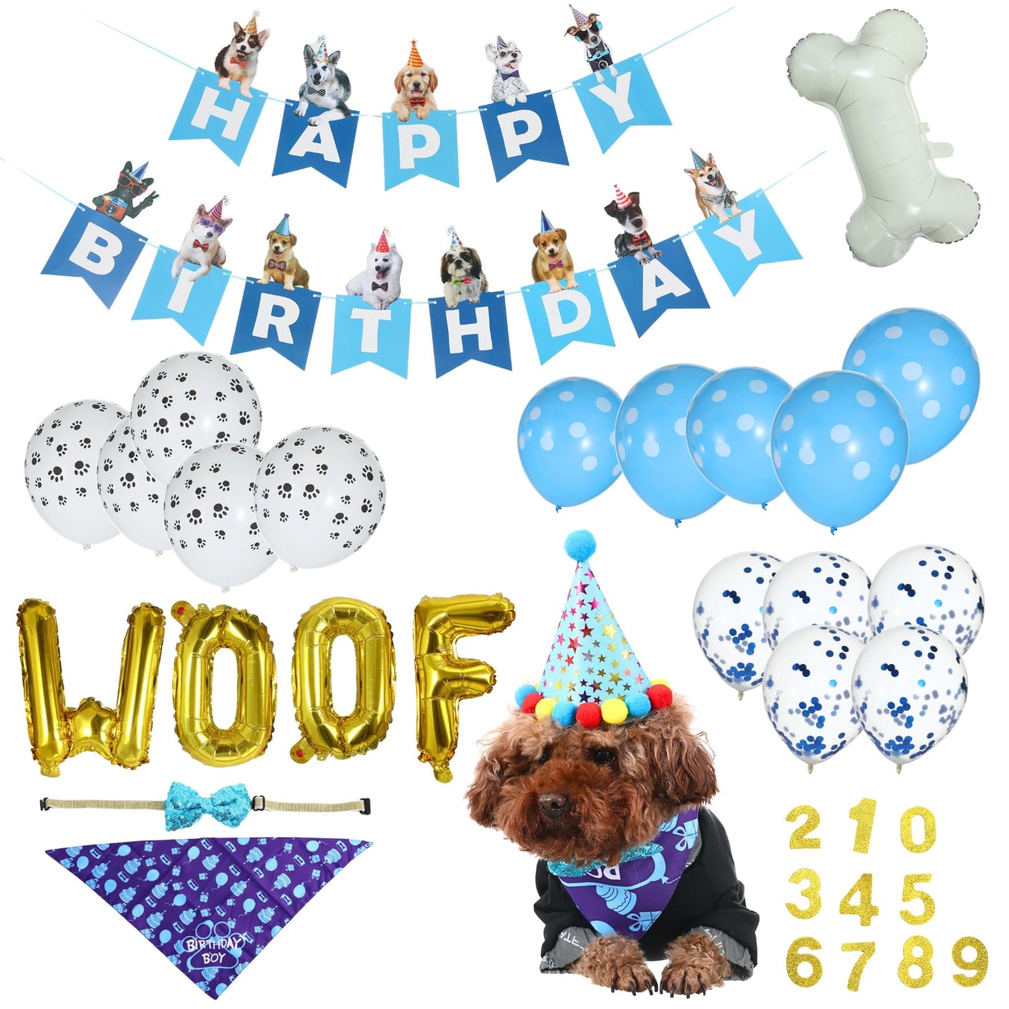 Pup Party Starter Kit: Bandana, Bowtie & Birthday Decor