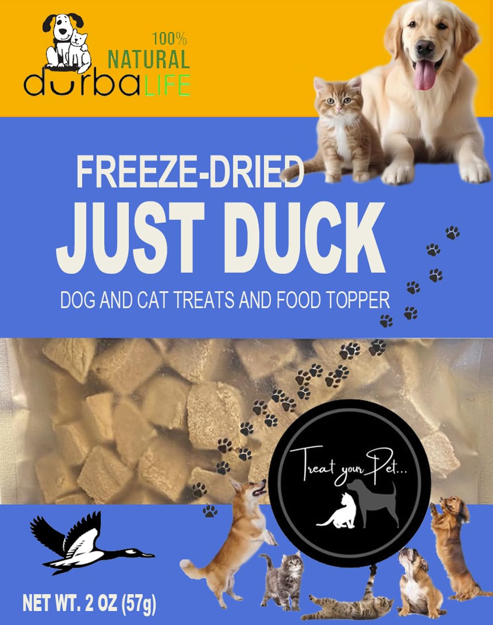 Pure Duck Freeze-Dried Treats 2oz