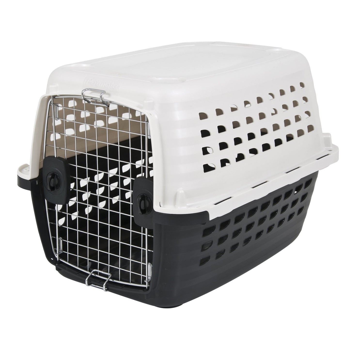 ComfyCrate Fashion Kennel for Pets 10-20 lb. in Pearl White/Black