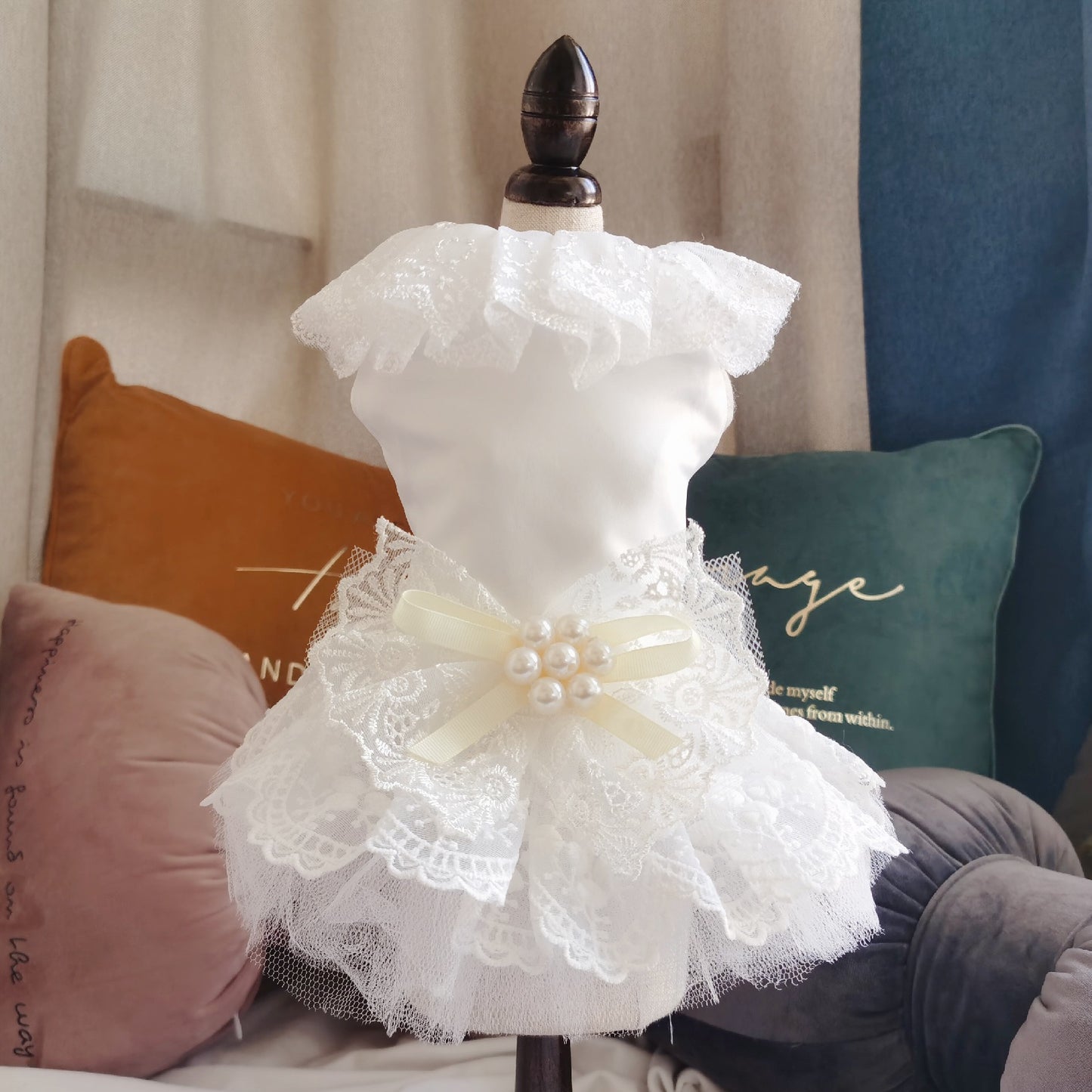 Dog Wedding White Dress Skirt for Pets