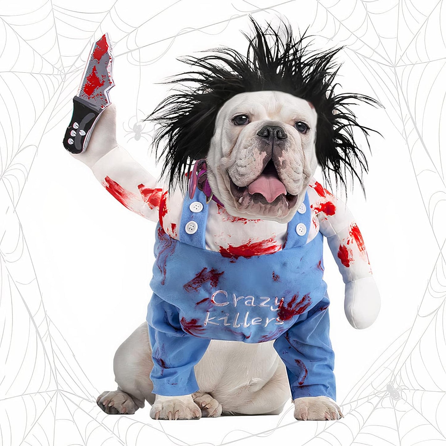 Spooky Pet Halloween Costume - Breathable Cotton (Large)