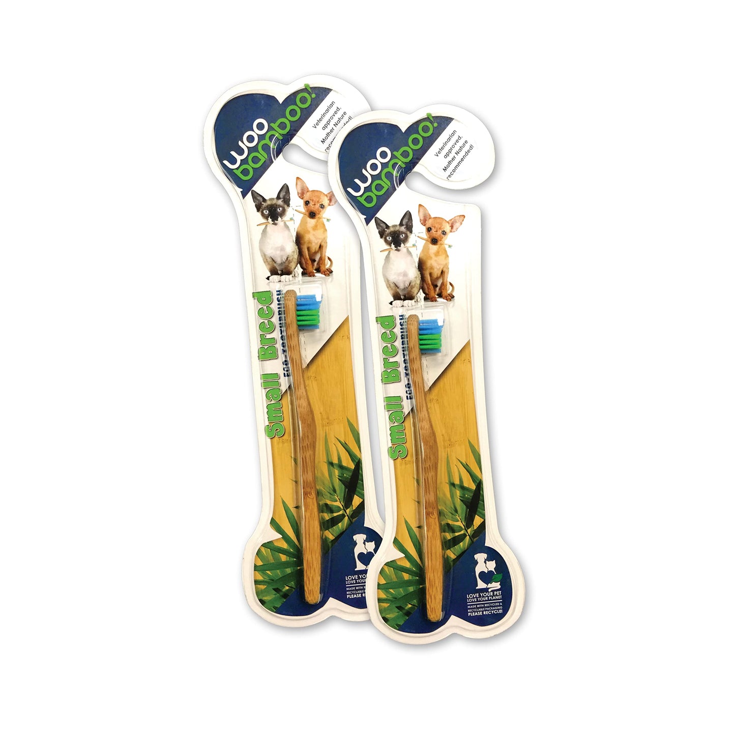 EcoPure Bamboo Pet Toothbrush Duo