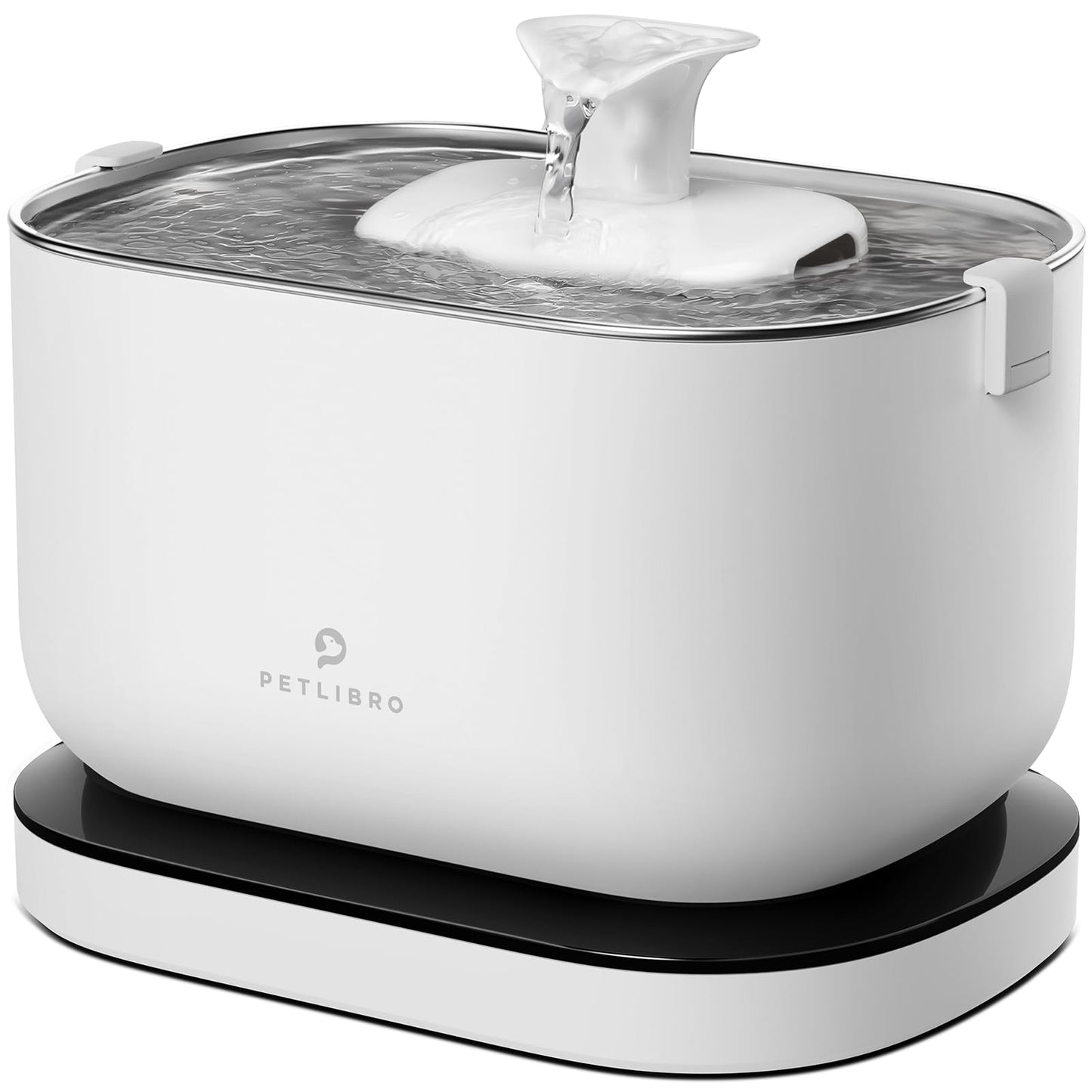 PETLIBRO Cat Water Fountain Cordless Pet Water Fountain Battery Operated 2.5L/84oz Dockstream Water Fountain for Cats Indoor Cat Fountain with Stainless Steel Tray Ultra-Quiet Dog Water Fountain