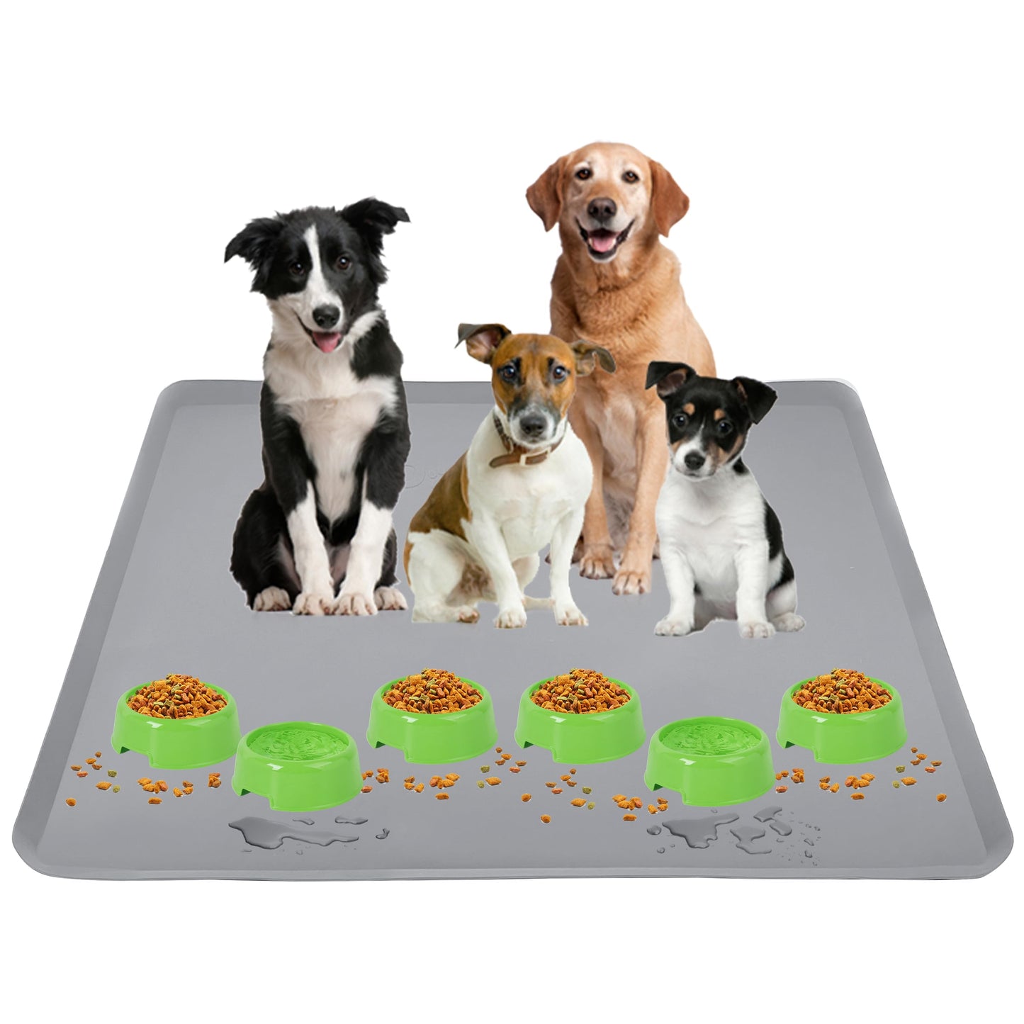 SpillSafe Pet Food Mat 30x36" - Non-Slip, Waterproof Tray