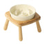 Havniva Ceramic Slow Feed Dog Bowl Set - Small Size in Beige
