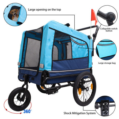 All-Terrain Pet Stroller and Bike Trailer