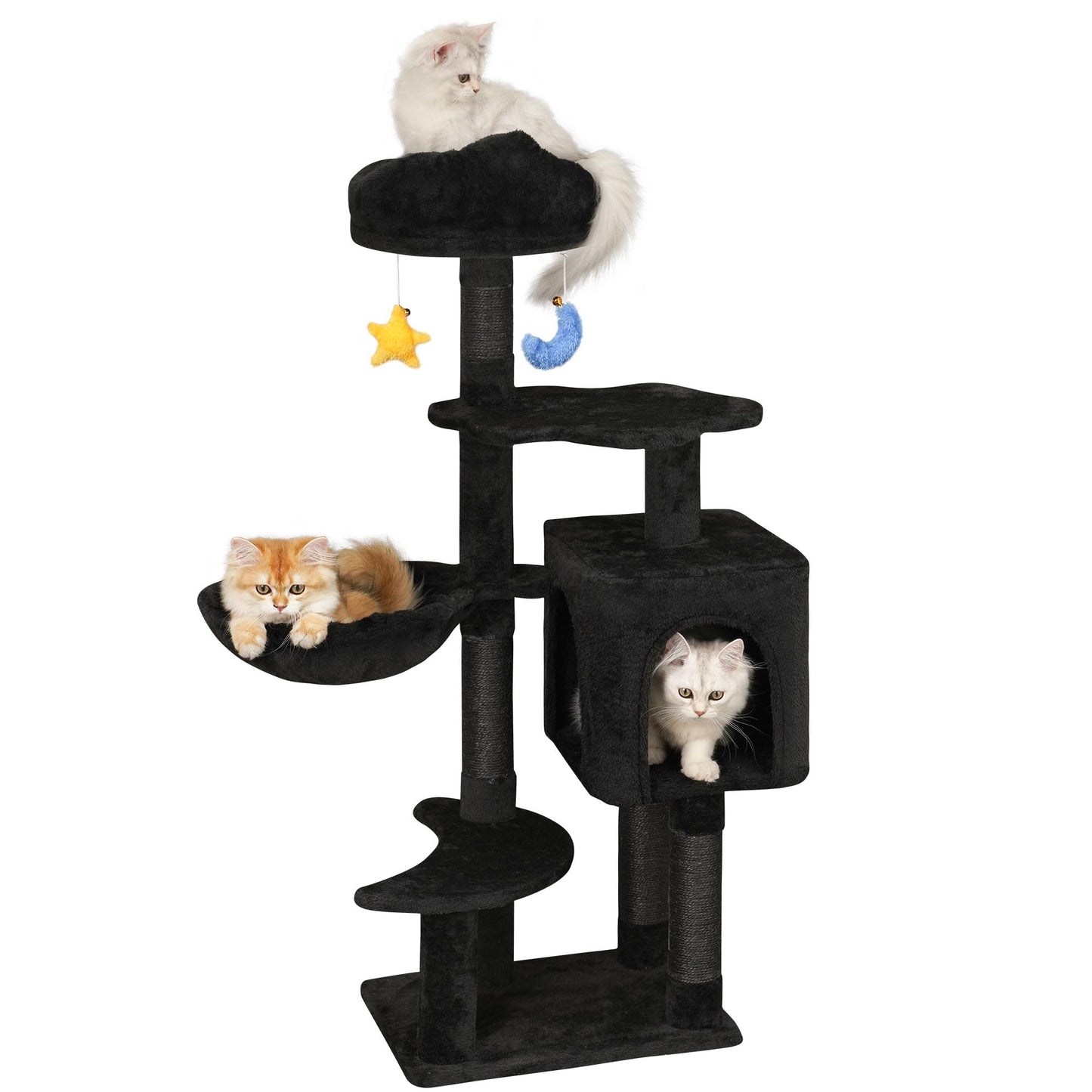 Gothic Cloud Cat Condo Tower with Toys 43"