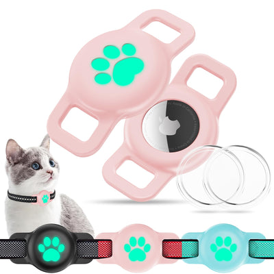 Cat Collar Air tag Holder for Small Apple Air tags - 2 Pack