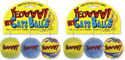 Yeowww Organic Catnip Playballs - 6-Pack