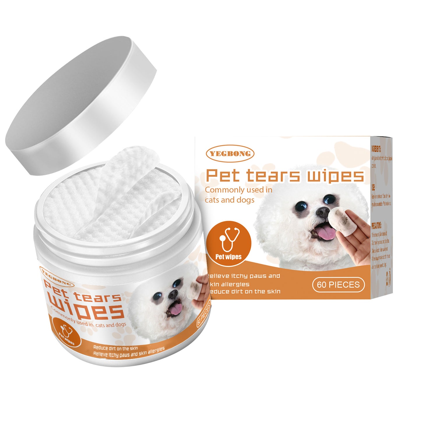 Yegbong Eye-Care Wipes for Pets
