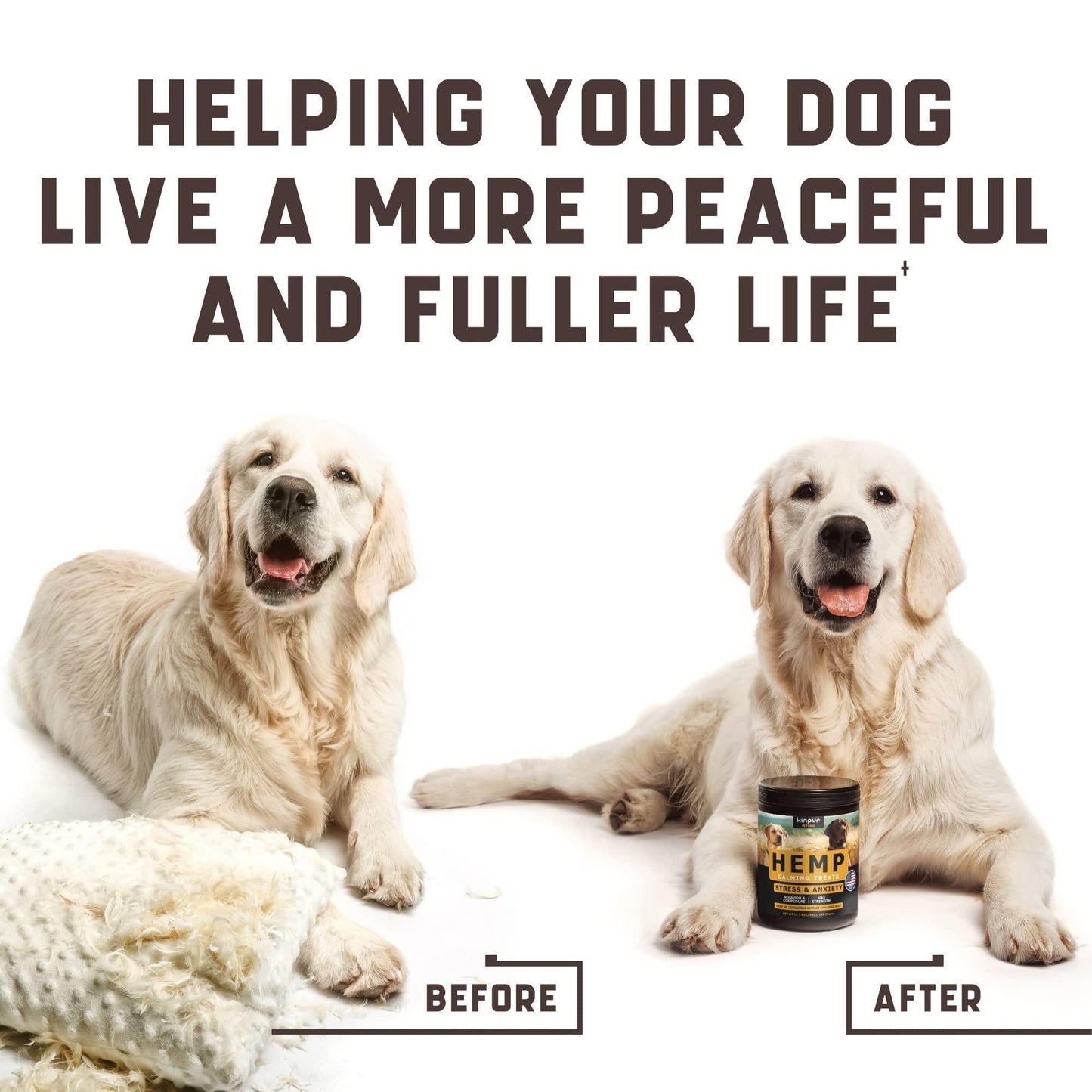 Soothing Hemp & Valerian Dog Chews - Peanut Butter Flavor