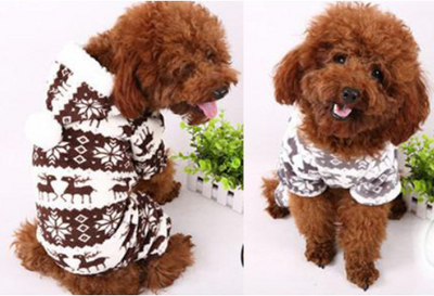 Thick Velvet Dog Outfit for Pets (Deer Design)