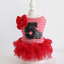 Double Bow Cotton Skirt for Teddy Dog Clothes