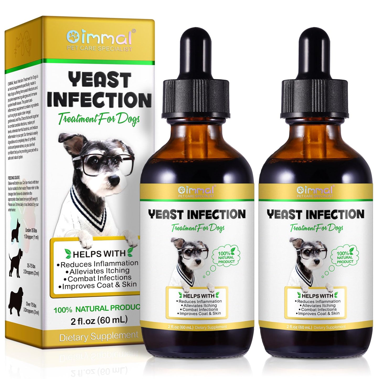 Dog Yeast Relief Herbal Supplement 4 Fl Oz - Bacon Flavored
