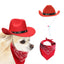 Puppy Cowboy Cosplay Set – Red Sombrero & Bandana