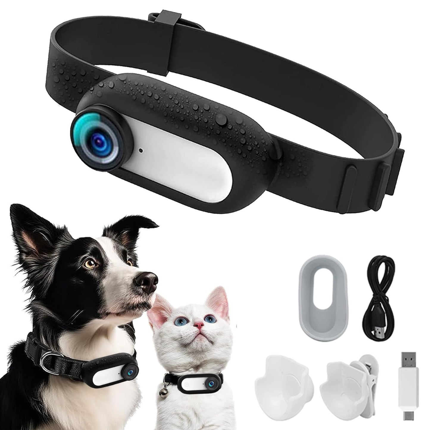 PawsCam HD 1080P Pet Collar Camera