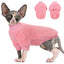 SUNFURA Sphynx Cozy Fleece Cat Sweater - Pink M