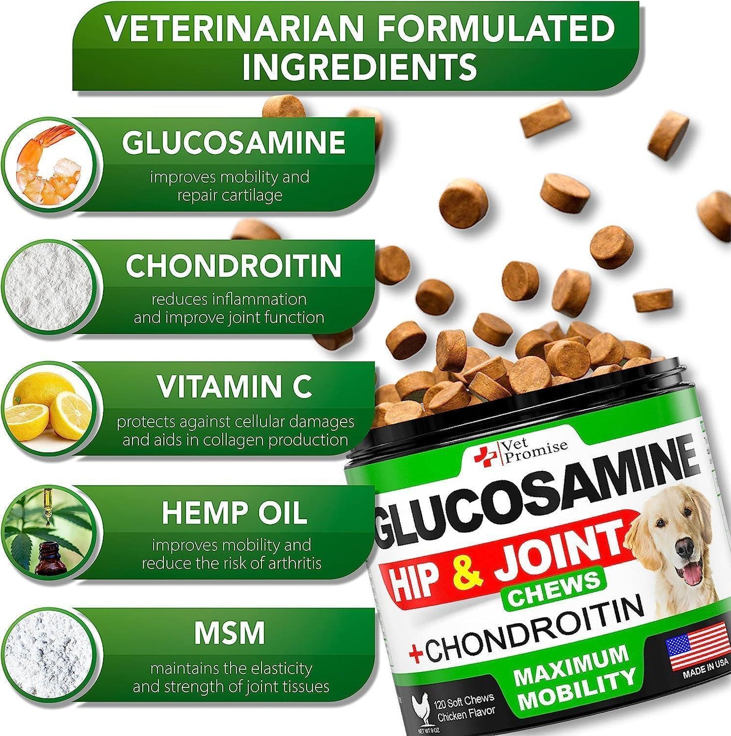 Canine Hip & Joint Health Dual Pack with Glucosamine 240 Chews