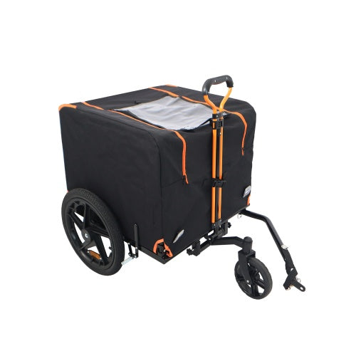 Compact Pet Jogger and Bike Trailer - Orange/Black