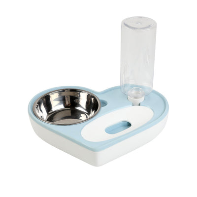 Dual-Use Cat and Dog Double Bowl with Non-Wet Design