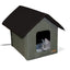 K&H Pet Products Extreme Weather Insulated Outdoor Cat House Shelter Olive/Black 19 X 22 X 17 Inches - Heated