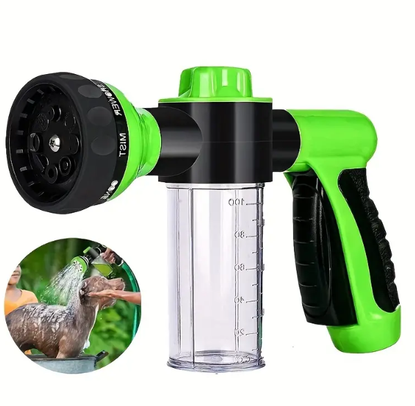 Outdoor Pet Shower Sprayer & Grooming Brush