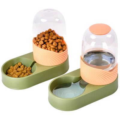 Noa Automatic Pet Feeder & Waterer Set - 2 Pack Green