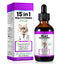 Cat Multivitamin - 15 in 1 Multivitamin Drops for Cats Cat Supplements Vitamins with Glucosamine & MSM Supports Joint Care Skin & Coat Pets Supplies Vitamins for Cats Bacon Flavor - 2 Fl Oz / 60ml