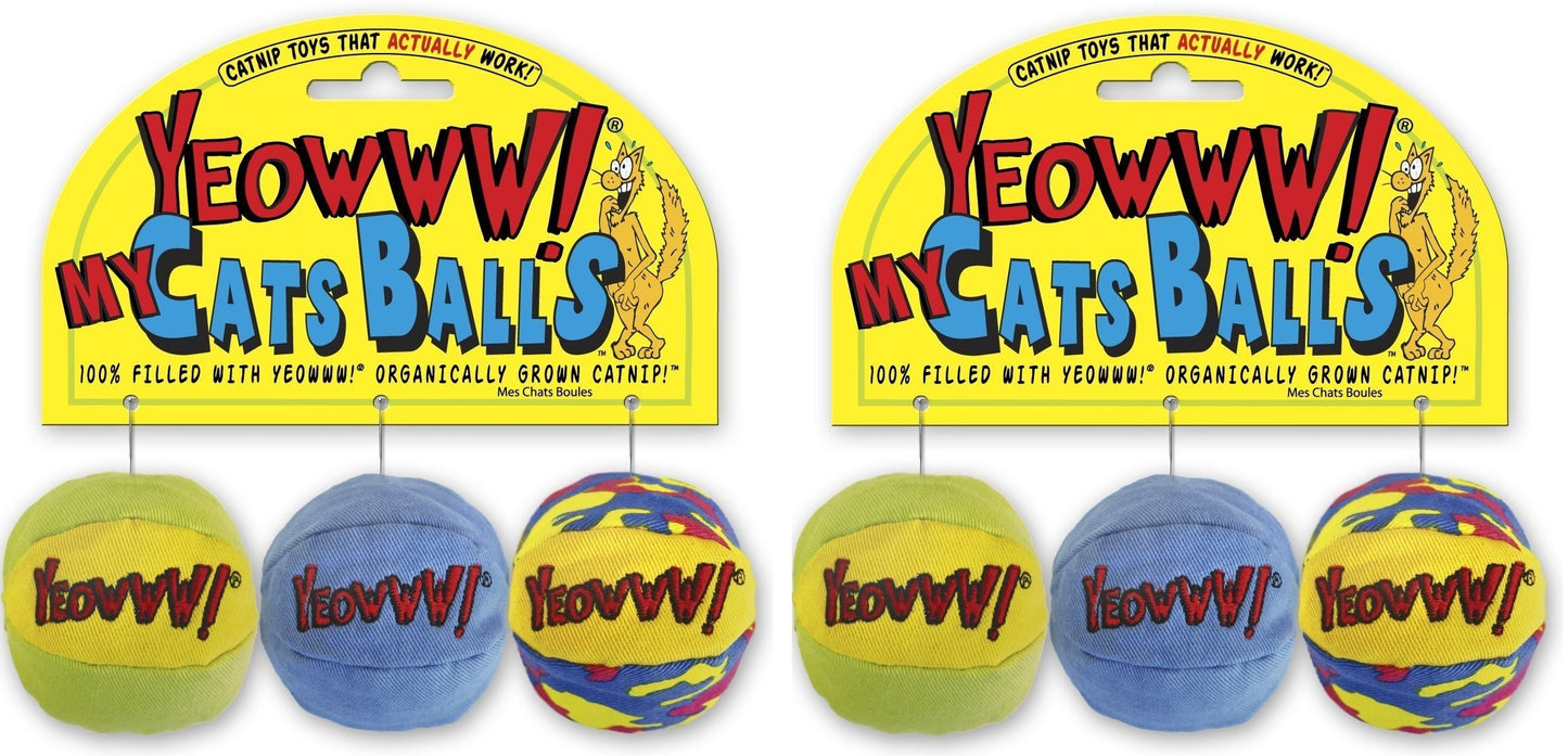 Yeowww Organic Catnip Playballs - 6-Pack