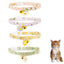 4 Pack Cotton Breakaway Cat Collar with BellSafety Adjustable Cat Collars Set with Flower PendantIdeal for Girl Cats Boy Cats