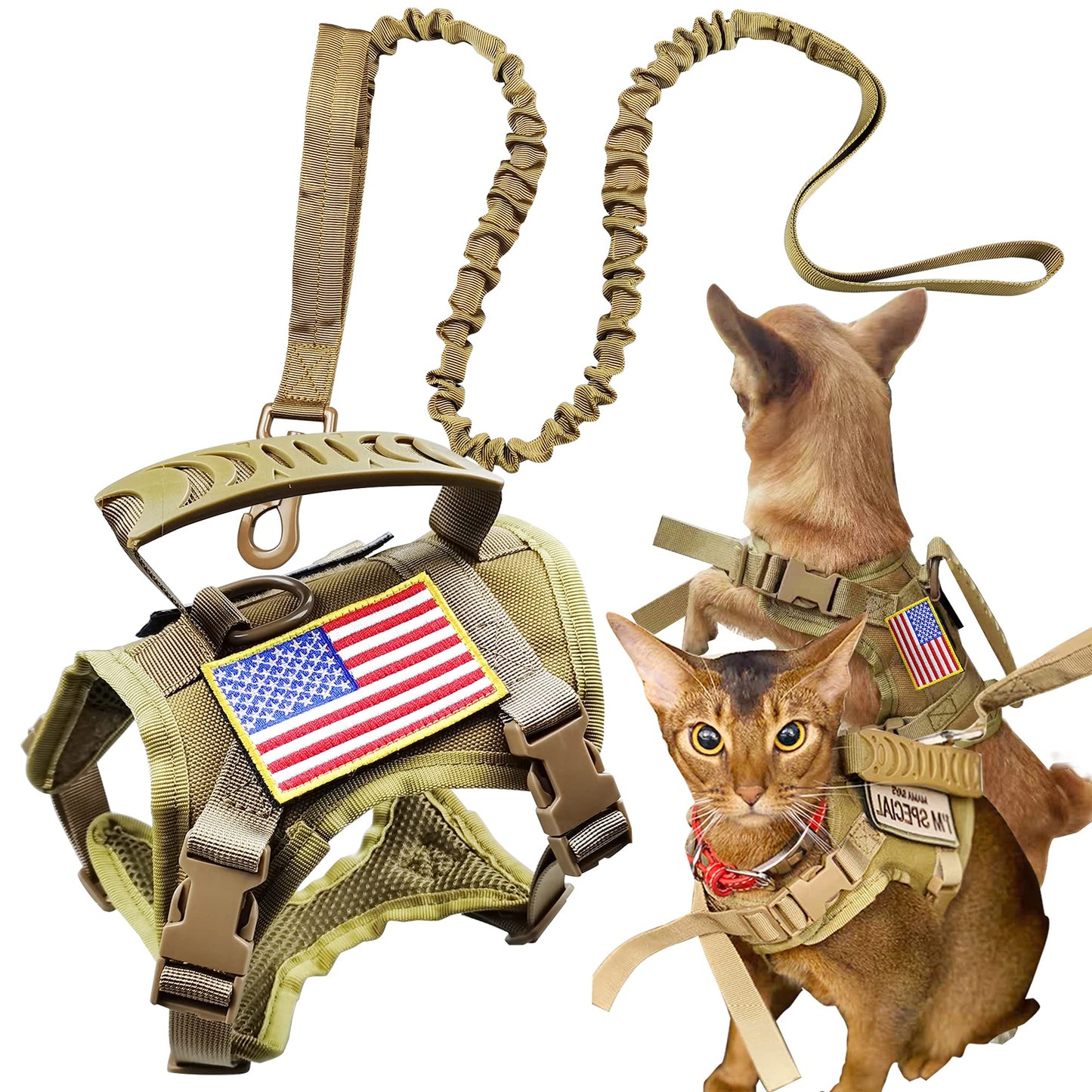 Tactical Pet Harness & Leash - Escape Proof and Adjustable