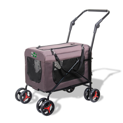 Nowensol Multi-Vent Pet Stroller & Carrier - Brown