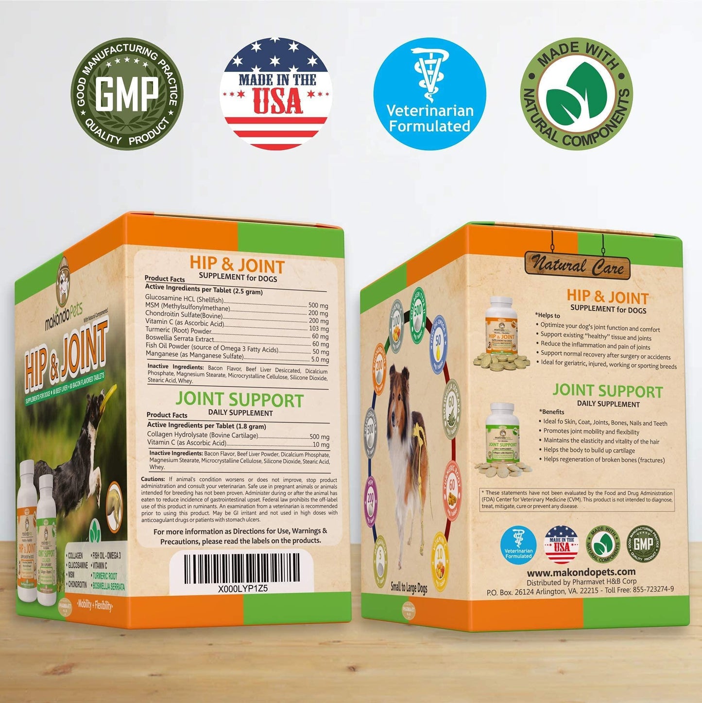 Advanced Hip & Joint Chewables with Collagen & Turmeric for Dogs