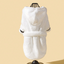 Hooded Pajamas Dog Bathrobe - White Dog Clothing