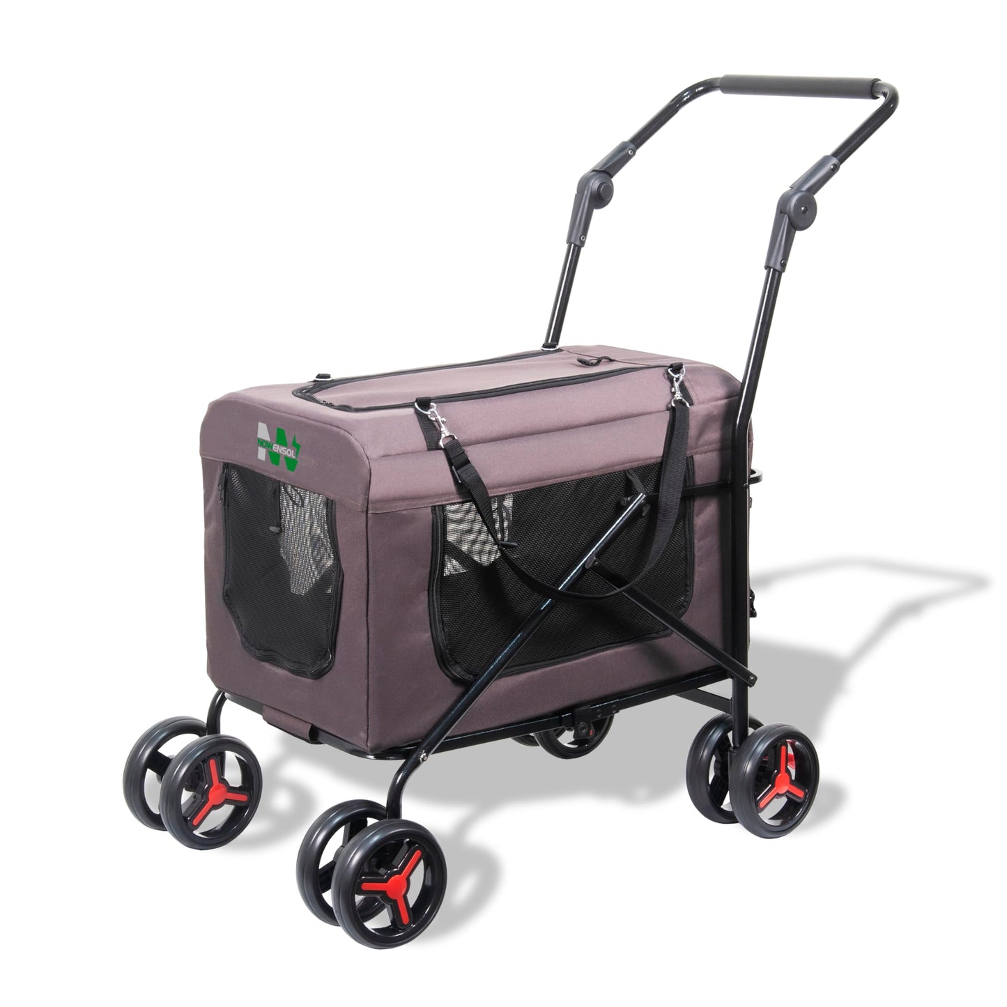 Nowensol Multi-Vent Pet Stroller & Carrier - Brown
