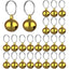24 Gold Pet Collar Bells Set for Cats and Dogs