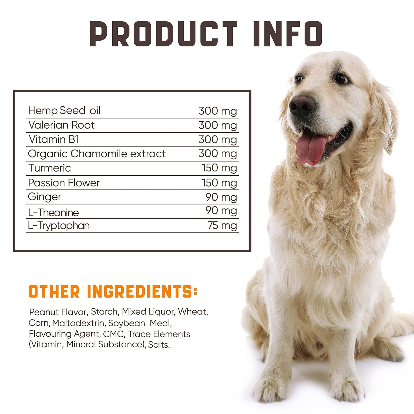 Soothing Hemp & Valerian Dog Chews - Peanut Butter Flavor