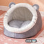 Winter-Ready Semi-Enclosed Cat Bed for All Seasons