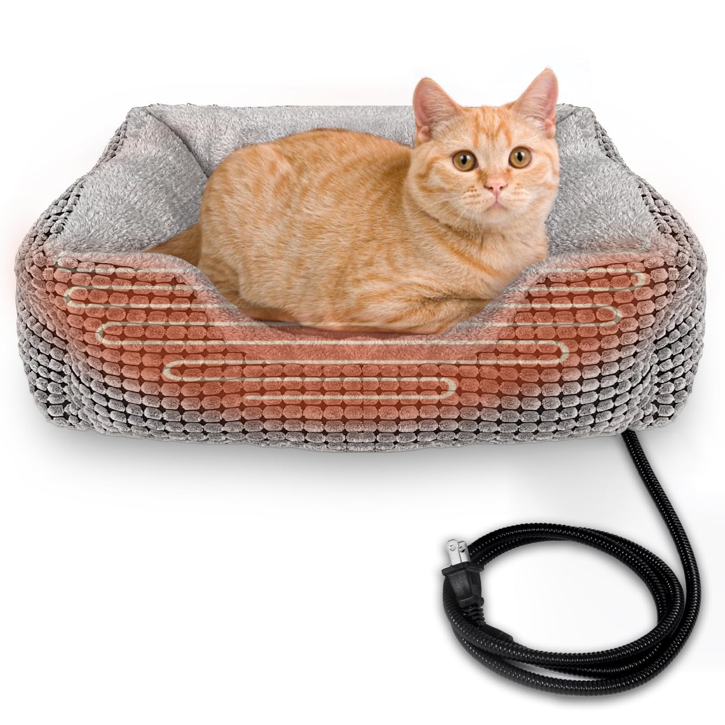 CozyPaws Heated Cat Bed with Auto-Control