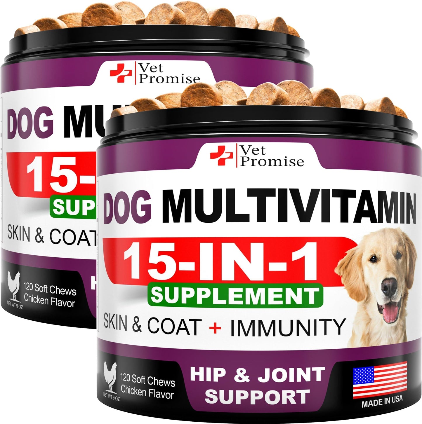 Complete Dog Health Chews - Glucosamine & Vitamin Enhanced