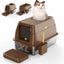 XL Stainless Steel Enclosed Cat Litter Box