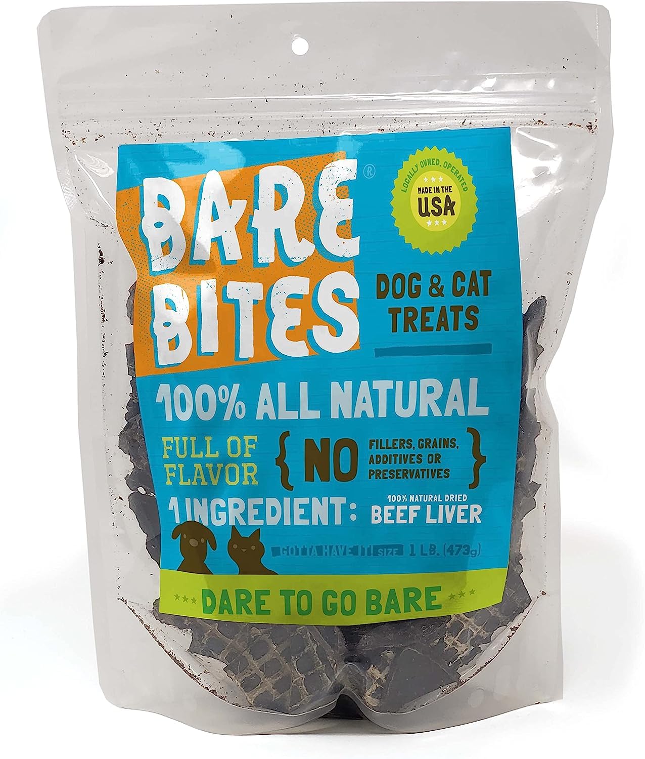 Pure Paws Beef Liver Snacks 1lb - All Natural