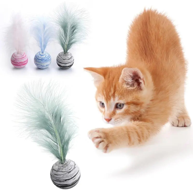 Cosmic Feather Play Ball for Cats