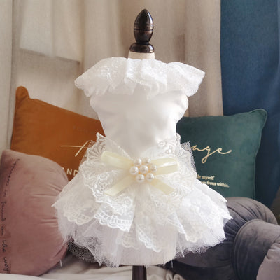 Wedding White Dress Skirt for Pets