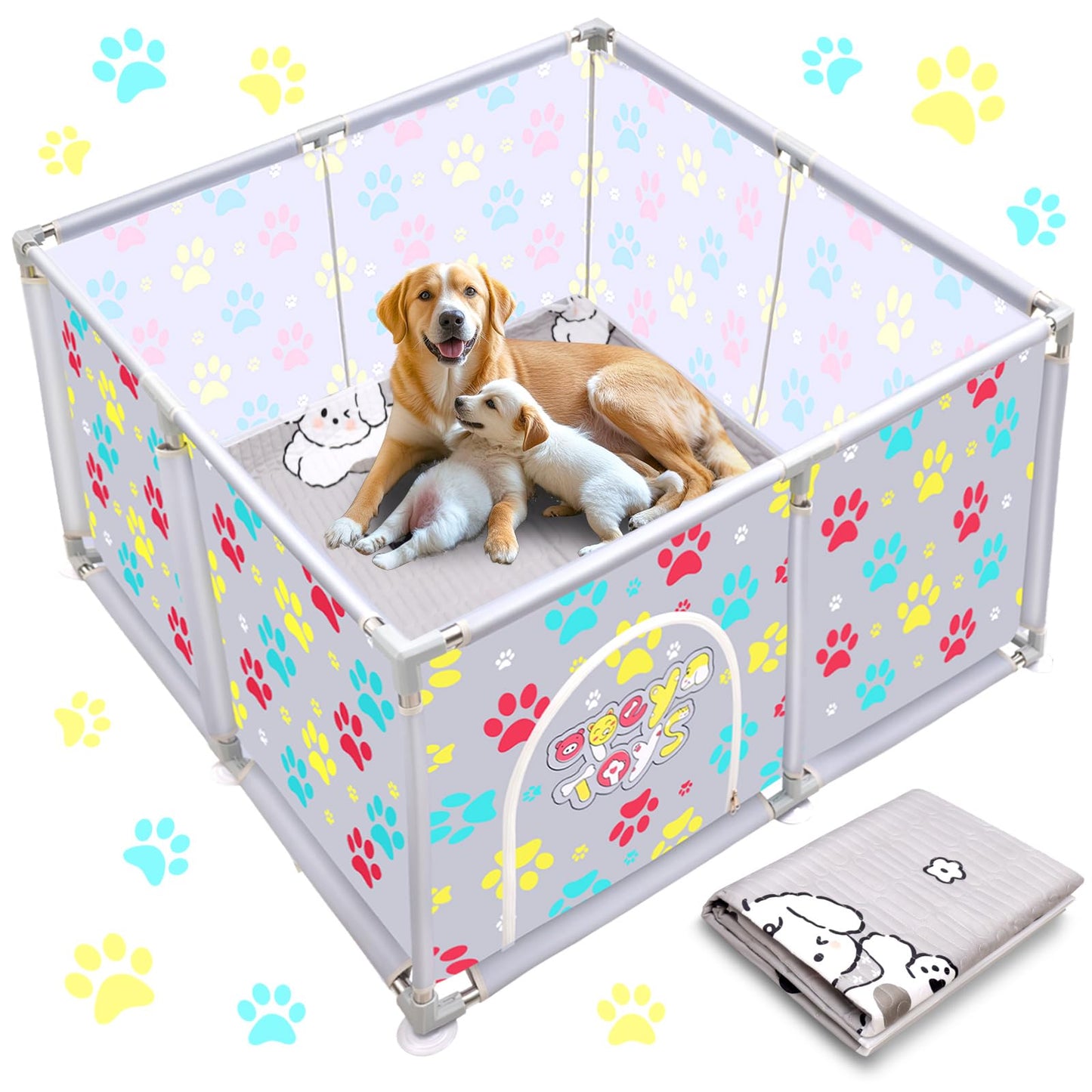 2024 Deluxe Puppy Whelping Kit 47"x24.8" - Grey