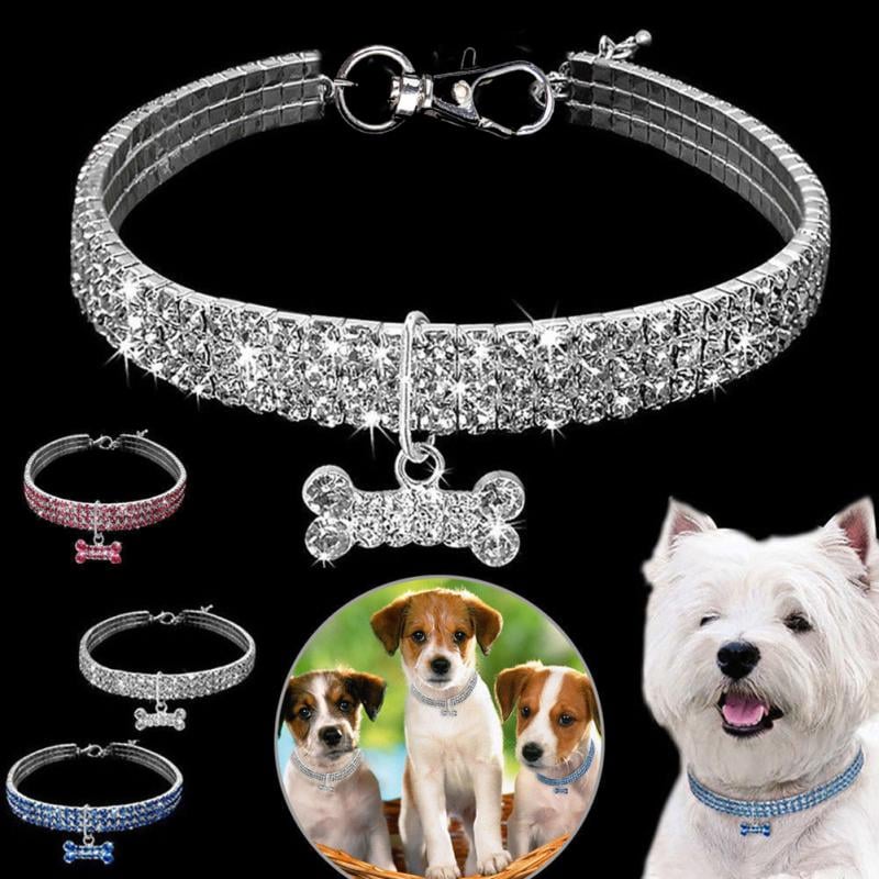 Sparkle Gem Dog Collar Set