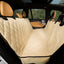 Plush Paws Products Premium Rear Car Seat Protector w/ Hammock | Washable & Waterproof Back Seat Dog Cover for Car Truck & SUV | Nonslip Tear Resistant Pet Seat Cover | Small Tan